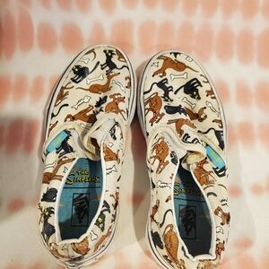 The Simpsons x Vans Toddler 12 Kids' Cream Dog Print Slip-On Shoes
